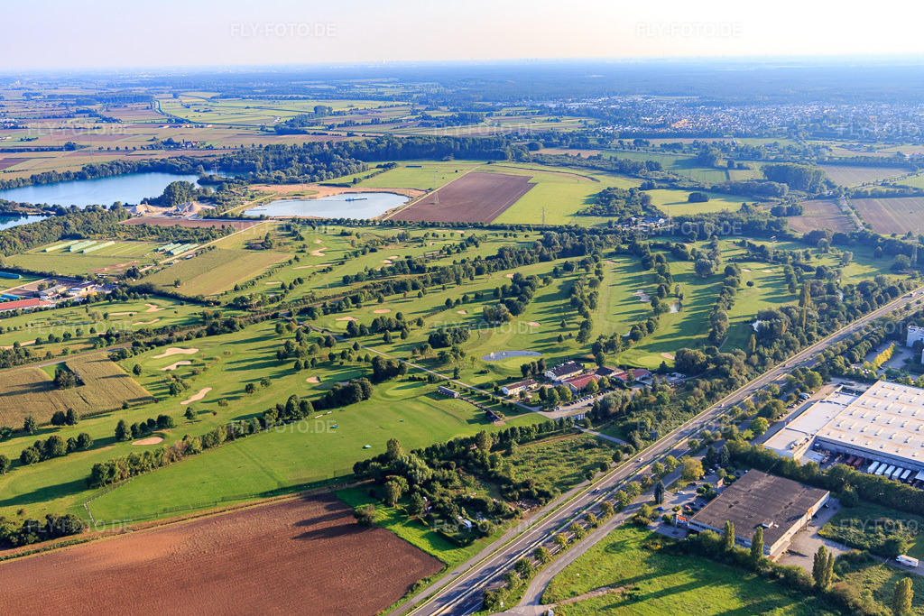 Luftbild: Golfplatz des Golf-Club Bensheim e.V. in Bensheim im Bundesland Hessen in Deutschland. Foto: IMG_102990.jpg vom 28.08.2017 durch Werner Riehm/FLY-FOTO.deGolfclub Bensheim