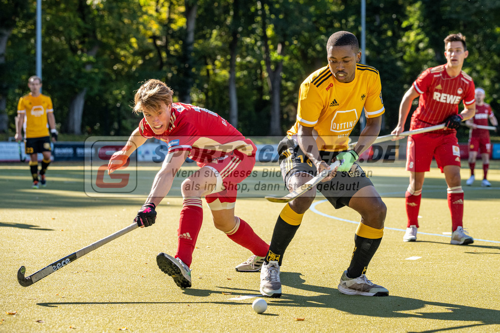 SFE_20221009_0041 | 1. Bundesliga Hockey Herren Rot-Weiss Köln - Harvestehuder THC am 09.10.2022 in Köln (KTHC Stadion Rot-Weiss Köln Tennis and Hockey Club), Photo: Stephan Fehrmann 2022 (Sports-Gallery),Nqobile Mansuet Ntuli ( Harvestehuder THC #16)