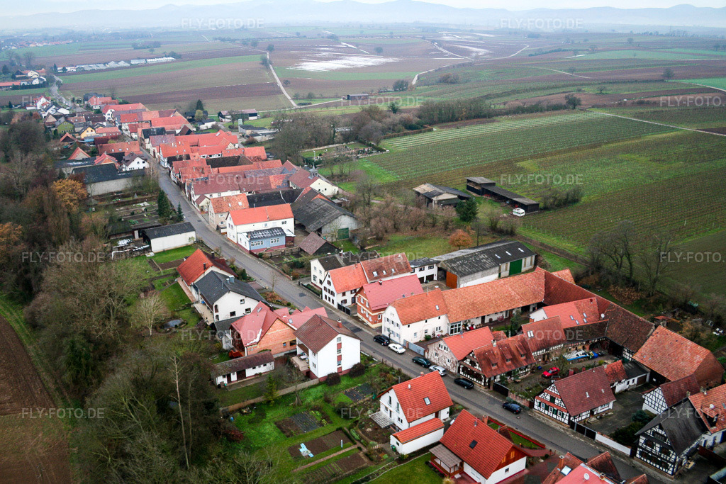Luftbild: Vollmersweiler in Kandel im Bundesland Rheinland-Pfalz in Deutschland. Foto: IMG_0066.jpg vom 03.12.2005 durch Werner Riehm/FLY-FOTO.de