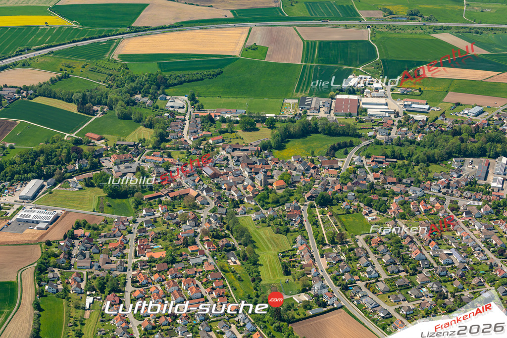 Die Luftaufnahme Unterlauter - Lautertal wurde 2022 vom Flugzeug aus (keine Drohne) erstellt. Hohe Auflösung -für große Poster und Wandbilder geeignet - Garantiert!