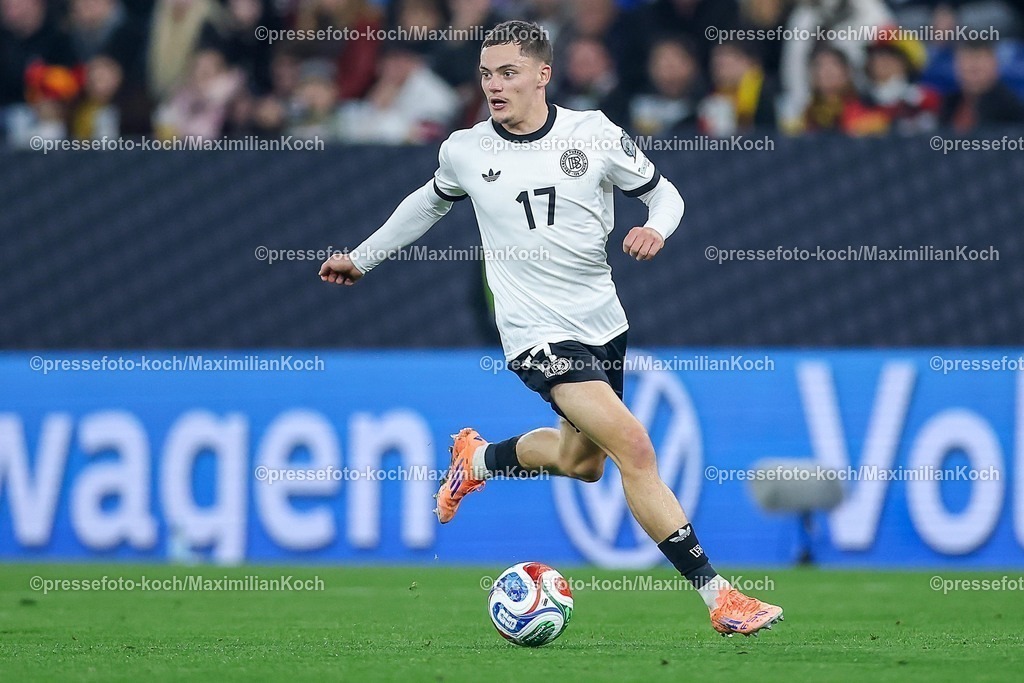 DFB10102502189 | 10.10.2025, Fußball, Länderspiel, Deutschland - Luxemburg, UEFA WM-Qualifikation, 2025/2026, Gruppe A, PreZero Arena in Sinsheim: Florian Wirtz (GER #17) DFB regulations prohibit any use of photographs as image sequences and or quasi-video.