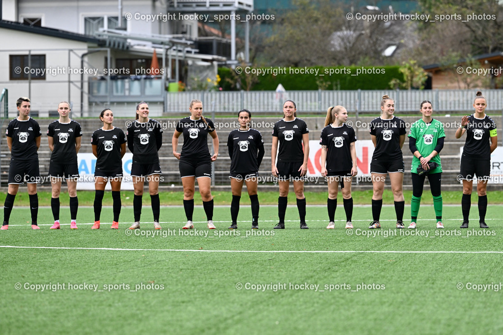 Liwodruck Carinthians Hornets vs. FC Pingau Saalfelden Frauen 29.10.2023  | Einlauf, FC Pinzgau Saalfelden Mannschaft