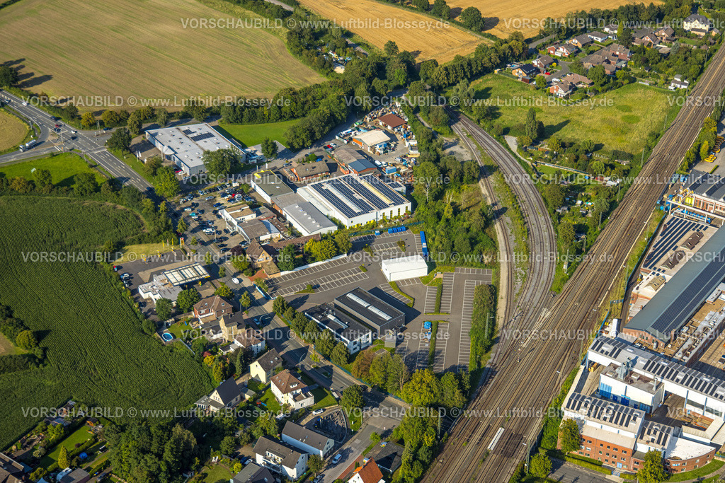 Beckum230805752Neubeckum | Luftbild, Gewerbegebiet Ennigerloher Straße, Bahngleise, Neubeckum, Beckum, Münsterland, Nordrhein-Westfalen, Deutschland