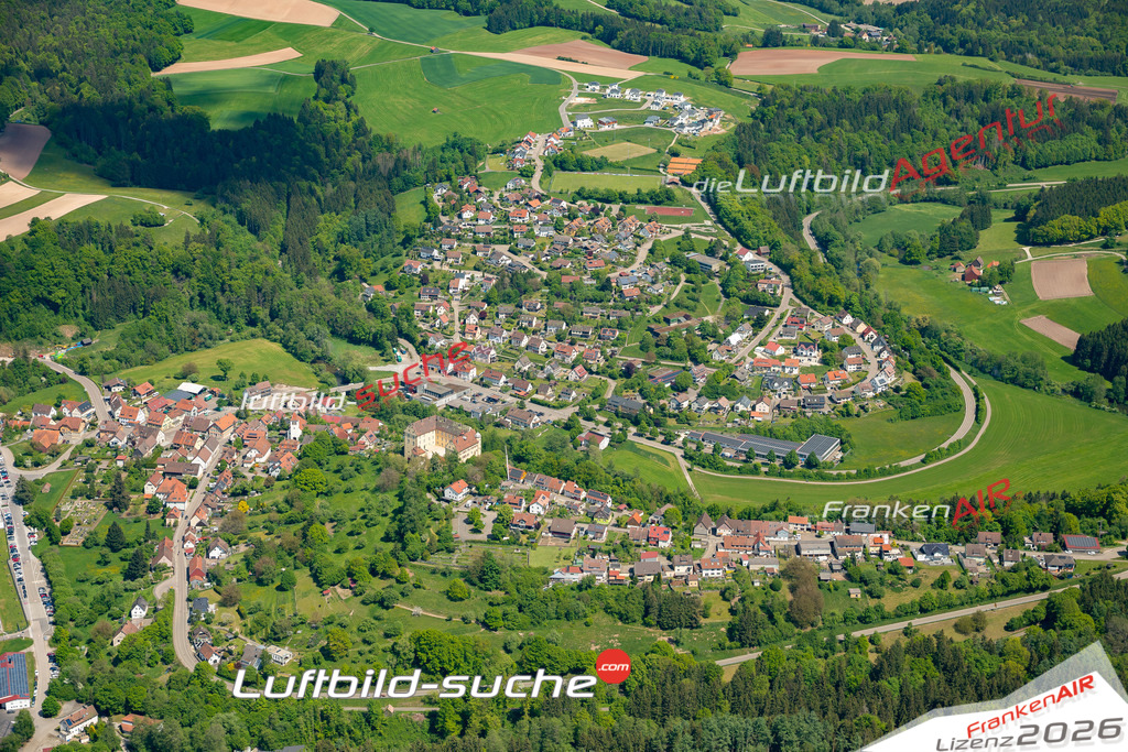 Luftaufnahme von Untergröningen Abtsgmünd Bild- Das Luftbild wurde 2025 vom UL-Flugzeug heraus erstellt ( keine Drohne ) - Hochauflösende Luftaufnahme -Nicht vergleichbar mit Google Maps oder Satelittenbilder- Die Geschenkidee !Mit Lizenz und Bildrechte bestellbar