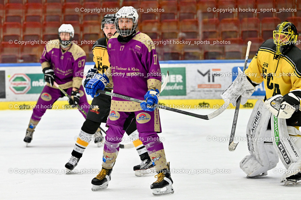 EC Kellerberg vs. EC Arnoldstein | #17 Erlacher Christoph EC Kellerberg, #11 Santner Christian EC Arnoldstein, EC Kellerberg vs. EC Arnoldstein, EC Kellerberg vs. EC Arnoldstein am 03.02.2025 in Villach (Stadthalle Villach), Austria, (Photo by Bernd Stefan)