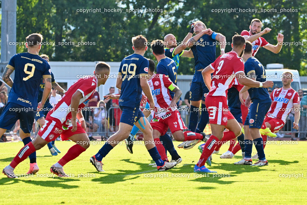 ATUS Velden vs. GAK | #9 Tom Zurga ATUS Velden, #7 Murat Satin GAK, #99 Luca Alexander Pollanz ATUS Velden, #9 Daniel Maderner GAK, #19 Marco Sebastian Gantschnig GAK, #8 Fabian Kopeinig ATUS Velden, #31 Alexander Kofler ATUS Velden, ATUS Velden vs. GAK, ATUS Velden vs. GAK am 26.07.2024 in Villach (Stadion Lind), Austria, (Photo by Bernd Stefan)