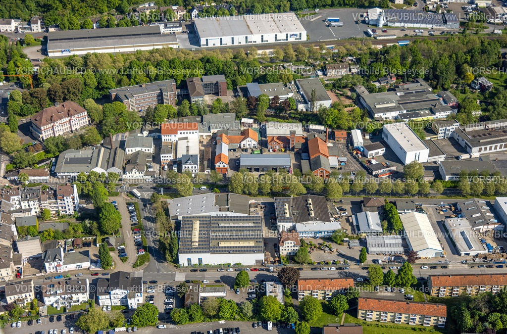 Hagen240503814 | Luftbild, HFS Hagener Feinblech Service GmbH Im Lindenthal, Christian-Rohlfs-Gymnasium, Gem. Grundschule Geweke, FESH Grundschule - Freie evangelische Schule Hagen, Stahlkontor Preußer Straße, Haspe, Hagen, Ruhrgebiet, Nordrhein-Westfalen, Deutschland