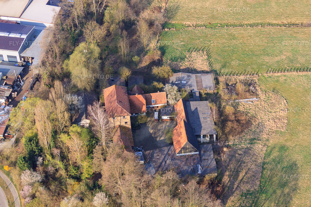 Luftbild: Bartelsmühle im Ortsteil Minderslachen in Kandel im Bundesland Rheinland-Pfalz in Deutschland. Foto: IMG_49357.jpg vom 28.03.2012 durch Werner Riehm/FLY-FOTO.de
