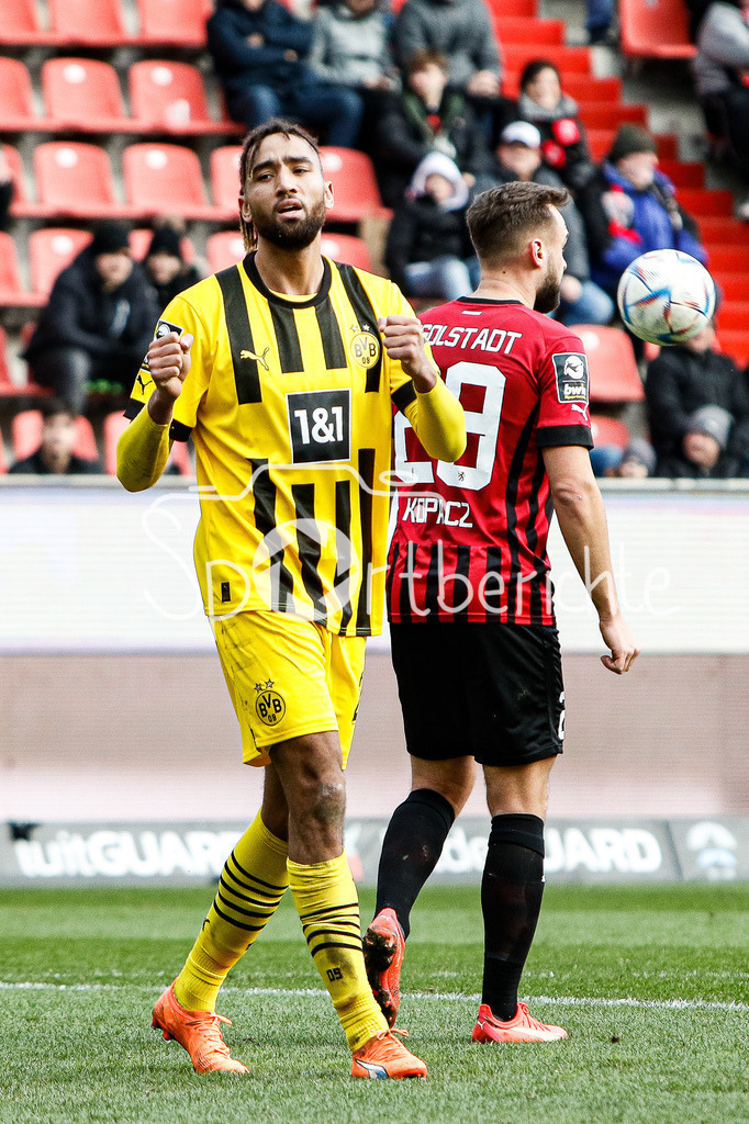 FC Ingolstadt - Borussia Dortmund Amateure | Erneut jubelt Dortmund - diesmal durch das 0-2, wieder durch Justin NJINMAH (BVB #11) / DFL REGULATIONS PROHIBIT ANY USE OF PHOTOGRAPHS AS IMAGE SEQUENCES AND/OR QUASI-VIDEO