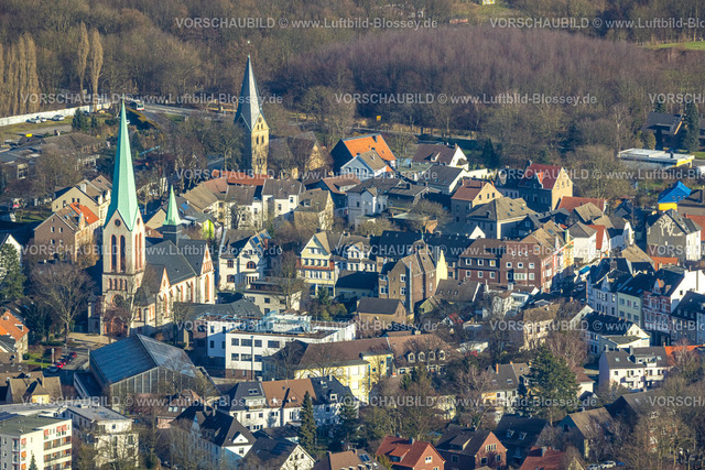 Dortmund240102552 | Luftbild, Wohngebiet Ortskern mit kath. Kirche St. Remigius und evang. Kirche St. Remigius, Mengede, Dortmund, Ruhrgebiet, Nordrhein-Westfalen, Deutschland