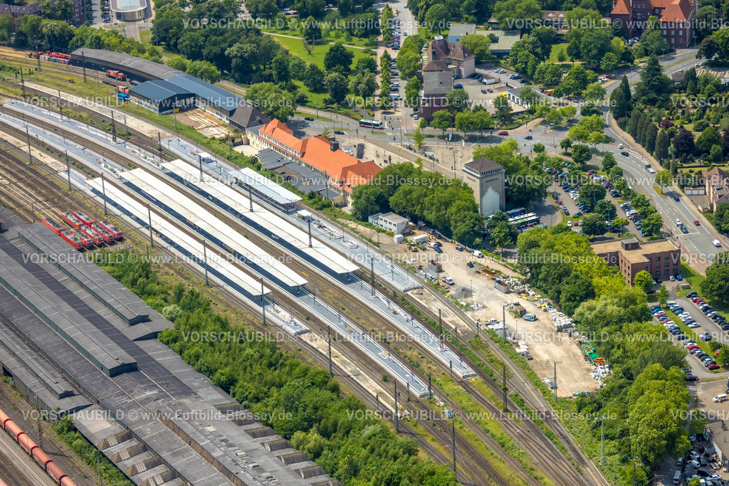 Herne250601532 | Luftbild, HER Wanne-Eickel Hbf Hauptbahnhof, Wanne, Herne, Ruhrgebiet, Nordrhein-Westfalen, Deutschland