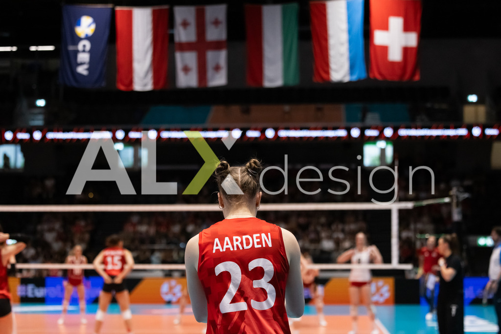 Austria v Switzerland - CEV European League Women | KRIENS, SWITZERLAND - JUNE 14: MERET AARDEN of Switzerland during the CEV European League match between Austria and Switzerland at Pilatus Arena on June 14, 2026 in Kriens, Switzerland. - Realisiert mit Pictrs.com