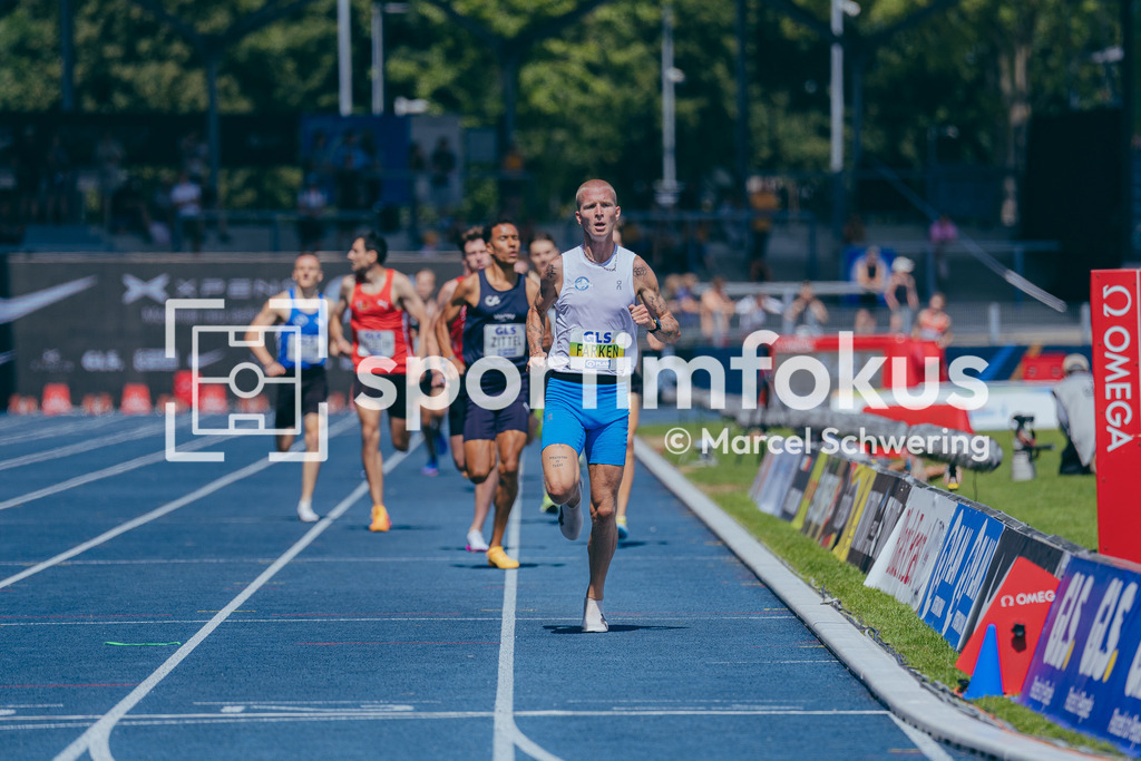 Deutsche Meisterschaften der Frauen und Männer 2026 | Robert Farken, SG Motor Gohlis-Nord Leipzig, 1500-Meter-Lauf, Halbfinale, Deutsche Meisterschaften der Frauen und Männer 2026, Lohrheidestadion Bochum-Wattenscheid, 25.07.2026. Foto: Marcel Schwering / sportimfokus - Realisiert mit Pictrs.com