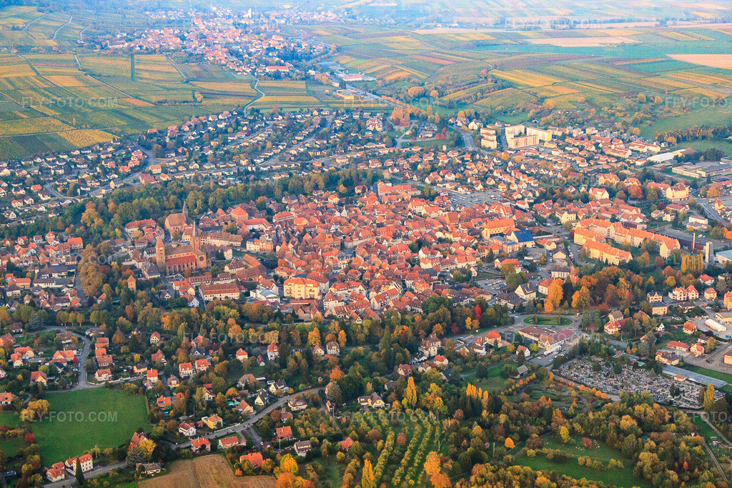 Aerial view: Overview of locations from the southwest in Wissembourg in the state Bas-Rhin, France.Photo: IMG_54263.jpg taken on 10/21/2012 by Werner Riehm/FLY-FOTO.comResolution of the original: 4752 x 3168 px