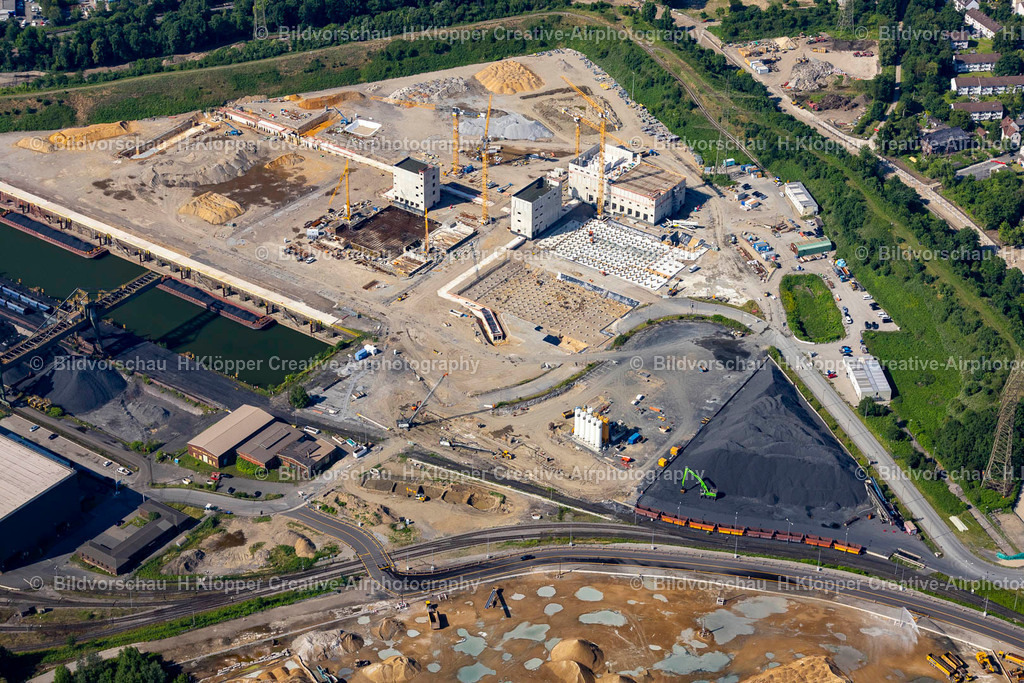 Luftbild Duisburg-4675 | Luftbildfotografie und Luftbilder Baustelle für eine Direktreduktionsanlage in Duisburg im Bundesland Nordrhein-Westfalen, Deutschland - Realisiert mit Pictrs.com