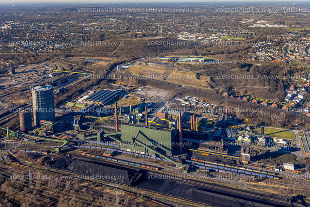 Bottrop240107137 | Luftbild, ArcelorMittal Bottrop Stahlhersteller, Kokerei Prosper Turm, alpincenter Halde Prosper, Welheim, Bottrop, Ruhrgebiet, Nordrhein-Westfalen, Deutschland