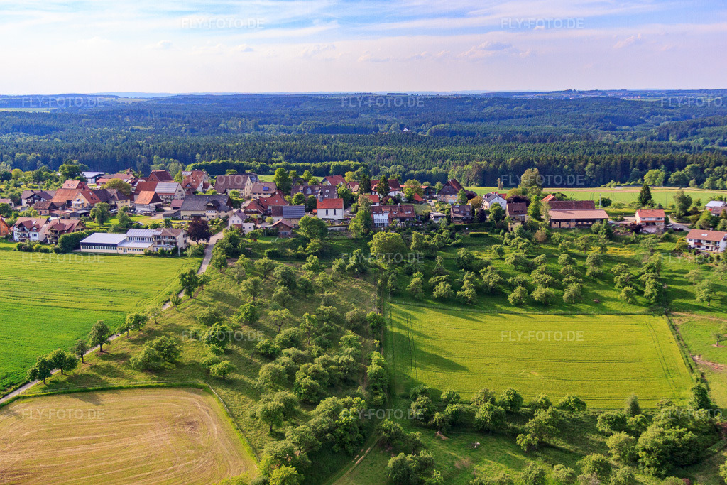 Luftbild: Ortsansicht von Süden im Ortsteil Taisersdorf in Owingen im Bundesland Baden-Württemberg in Deutschland. Foto: IMG_57625.jpg vom 08.06.2013 durch Werner Riehm/FLY-FOTO.deAuflösung des Originals: 4752 x 3168 px