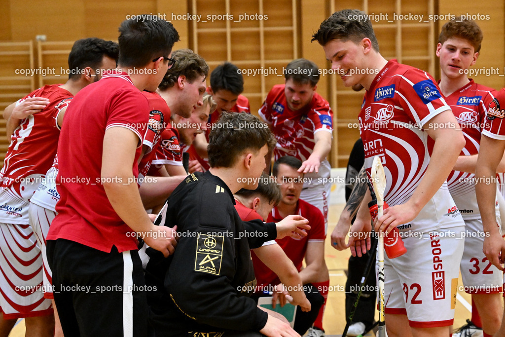 VSV Unihockey vs. KAC Floorball | KAC Floorball Mannschaft, VSV Unihockey vs. KAC Floorball, VSV Unihockey vs. KAC Floorball am 12.04.2025 in Villach (Ballspielhalle St. Martin), Austria, (Photo by Bernd Stefan)