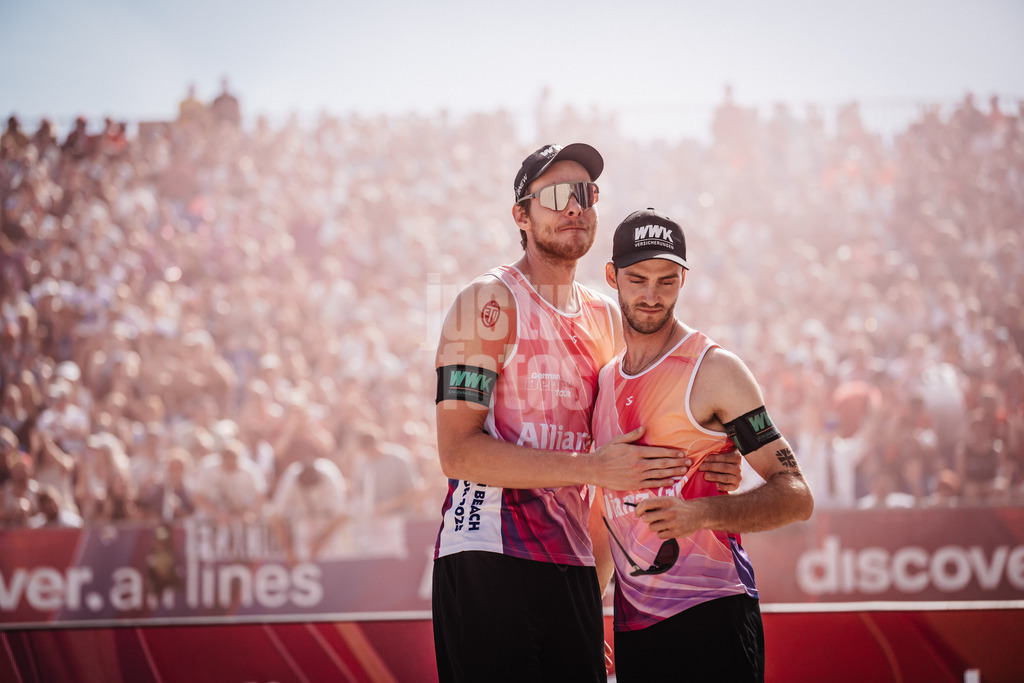 Beachvolleyball | Männer | Deutsche Meisterschaften 2025 Timmendorfer Strand | 07.09.2025 | v.l. Nils Ehlers und Clemens Wickler