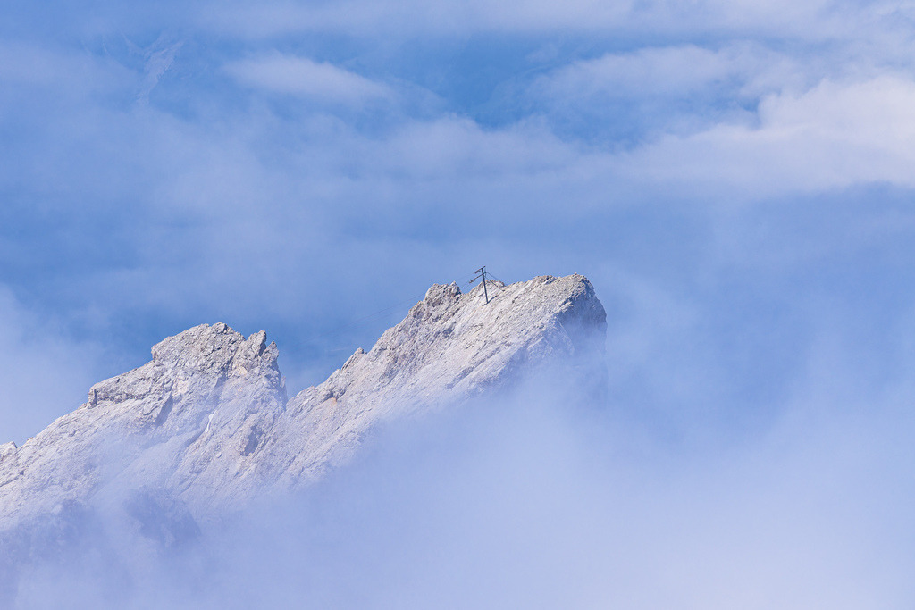 Blick von der Zugspitze bei Garmisch-Partenkirchen in Bayern | Blick von der Zugspitze bei Garmisch-Partenkirchen in Bayern.