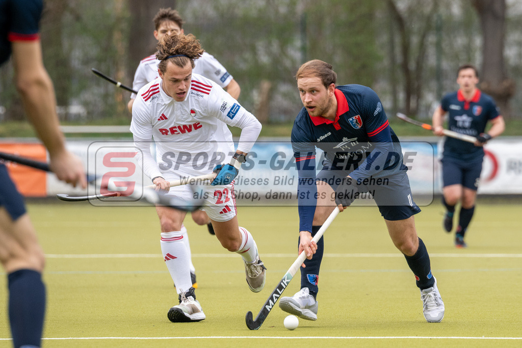 SFE_20250323_0058 | Köln, Deutschland, 23.03.2025:  Hockey 1. Bundesliga Herren Rot-Weiss Köln - Berliner HC im KTHC Stadion Rot-Weiss Köln Tennis and Hockey Club am 23.03.2025 in Köln, Deutschland. (Foto von Stephan Fehrmann)Köln, Germany, 23.03.2025: Hockey 1. Bundesliga Herren Rot-Weiss Köln - Berliner HC in KTHC Stadion Rot-Weiss Köln Tennis and Hockey Club at 23.03.2025 in Köln, Deutschland. (Foto from Stephan Fehrmann)