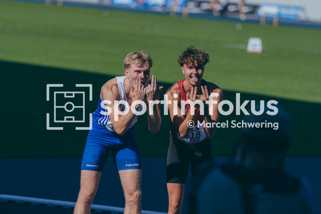Deutsche Meisterschaften U20 / U16 2026 | Finn Jakob Merheim, TuS Köln rrh., 1037, Piet Hoyer, Königsteiner LV, 518, 1500-Meter-Lauf, Finale, Deutsche Meisterschaften der U20 &amp; U16 2026, Lohrheidestadion Bochum-Wattenscheid, 11.07.2026. Foto: Marcel Schwering / sportimfokus - Realisiert mit Pictrs.com