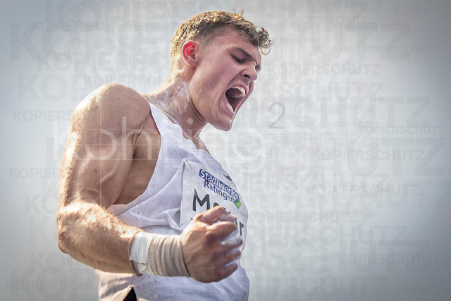 Multisport Event; Ratingen, 27.06.2026 | RATINGEN, GERMANY - JUNE 27, 2026 : Marcel Meyer (GER / Germany) reacts during the shot put of the decathlon in the Multisport Event at Stadion Ratingen on June 27, 2026 in Ratingen, Germany.