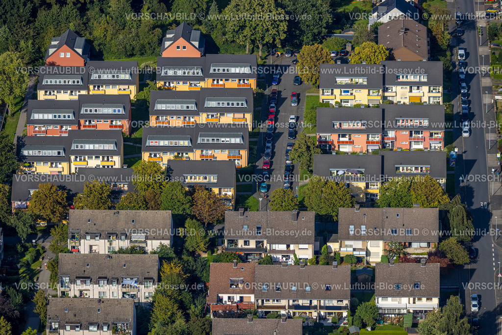 Hagen230903111 | Luftbild, Reihenhaus Wohnsiedlung Lauweriksstraße, Boele, Hagen, Ruhrgebiet, Nordrhein-Westfalen, Deutschland