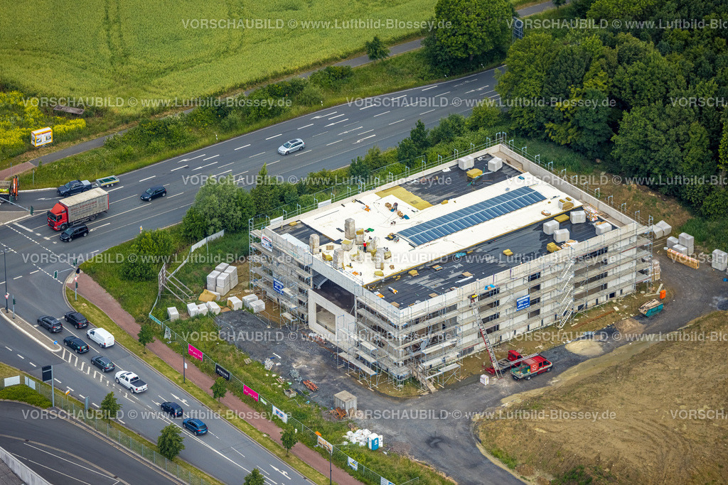 Hamm220602345 | Luftbild, Baugebiet mit Neubau Mensing Galerie an der Werler Straße Ecke Unnaer Straße, Rhynern, Hamm, Ruhrgebiet, Nordrhein-Westfalen, Deutschland
