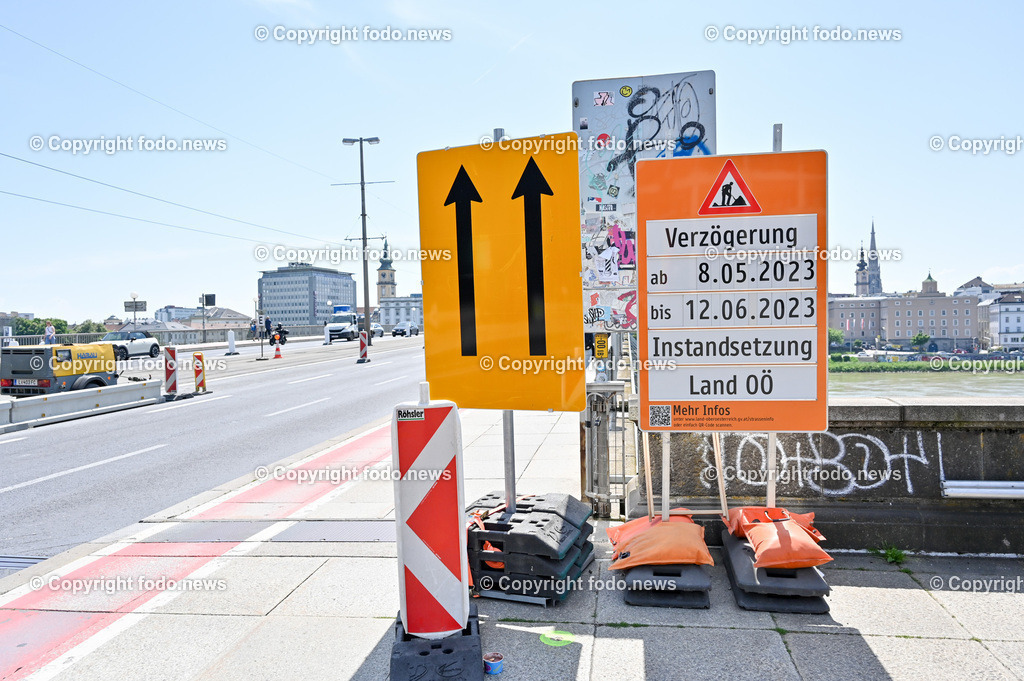 Nibelungenbrücke Linz_ 22.05.2023-10 | 22.05.2023,Nibelungenbruecke Linz, AUT, Nibelungenbruecke, Bruecke, Donau, Donauuebergang, im Bild Nibelungenbruecke, Baustelle