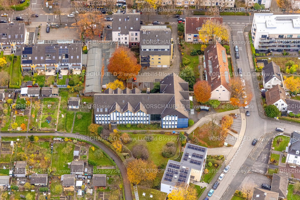 Hagen251101361 | Luftbild, Gebäude Wohnungsverein Hagen eG, herbstliche Bäume, Hochschulviertel, Hagen, Ruhrgebiet, Nordrhein-Westfalen, Deutschland