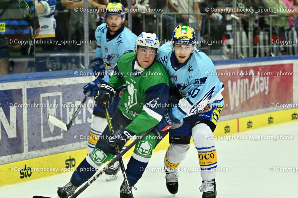 EC iDM Wärmepumpen VSV vs. KHL Sisak | #40 Elias Wallenta EC VSV, EC iDM Wärmepumpen VSV vs. KHL Sisak, EC iDM Wärmepumpen VSV vs. KHL Sisak am 02.09.2025 in Villach (Stadthalle Villach), Austria, (Photo by Bernd Stefan)