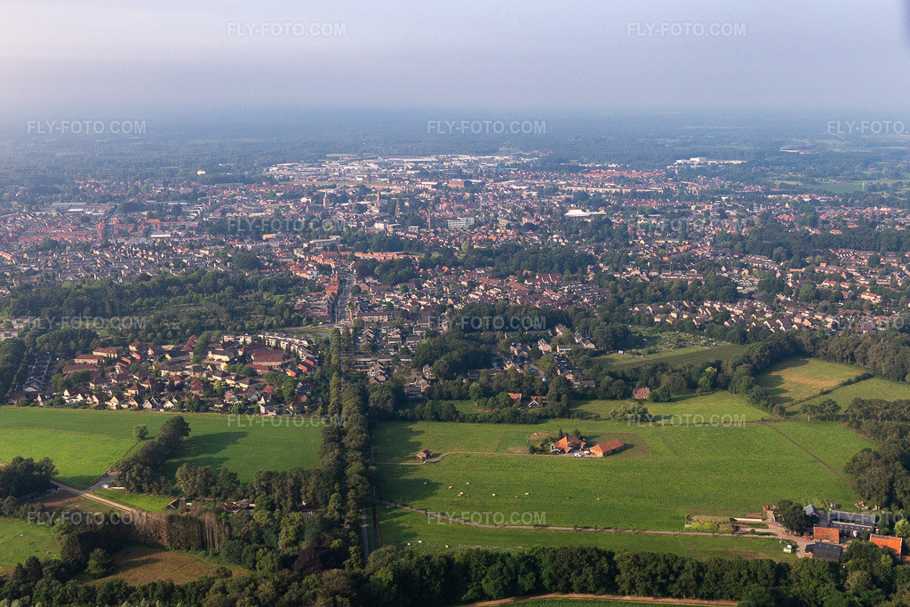 Aerial view: View of the town in Winterswijk in the state Gelderland, Netherlands. – Photo: IMG_008245.jpg taken on 07/18/2020 by Werner Riehm/FLY-FOTO.com – Resolution of the original: 5057 x 3371 px