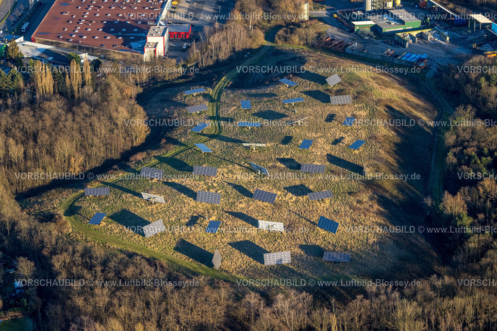 Bottrop230201943 | Luftbild, Solarpark am Südring, Süd, Bottrop, Ruhrgebiet, Nordrhein-Westfalen, Deutschland