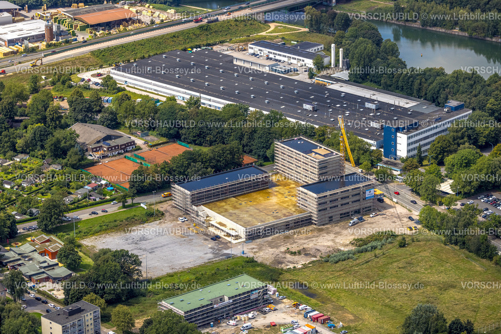 Herne230802679 | Luftbild, Sinterwerke, Baustelle und Neubau Kaiserquartier, Baukau, Herne, Ruhrgebiet, Nordrhein-Westfalen, Deutschland