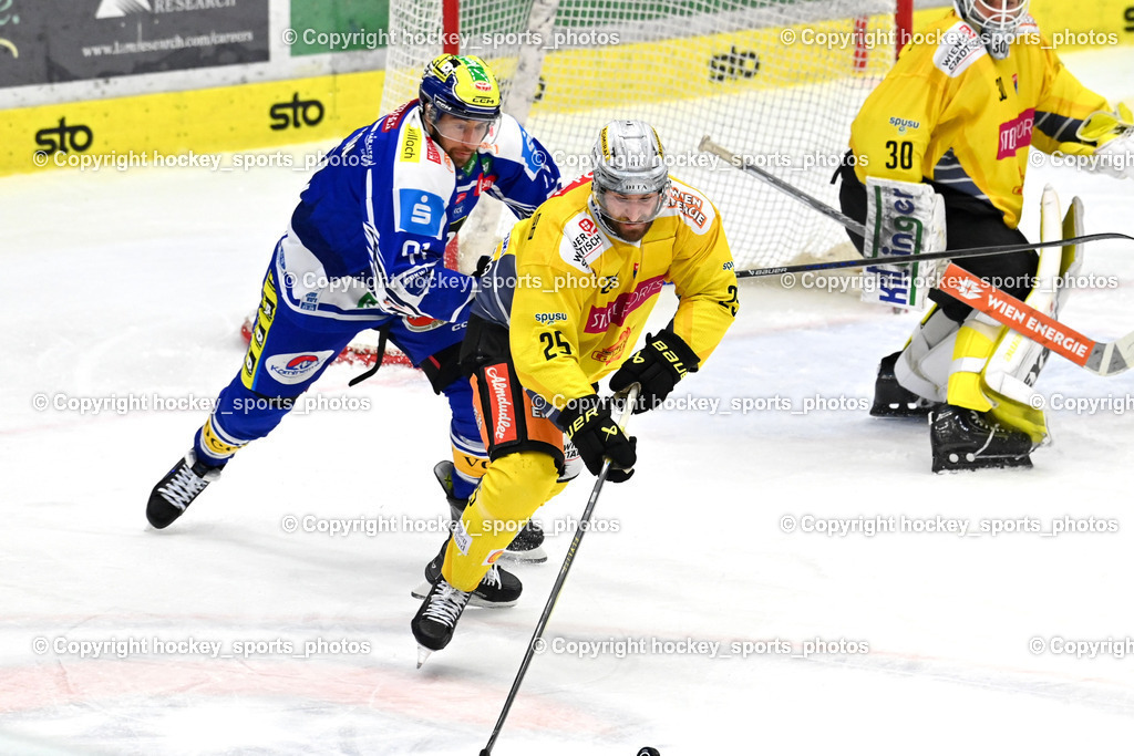 EC IDM Wärmepumpen VSV vs. Vienna Capitals | #25 Jeremy Gregoire Vienna Capitals, #91 Nick Hutchison EC VSV, EC IDM Wärmepumpen VSV vs. Vienna Capitals, EC IDM Wärmepumpen VSV vs. Vienna Capitals am 28.01.2026 in Villach (Stadthalle Villach), Austria, (Photo by Bernd Stefan)