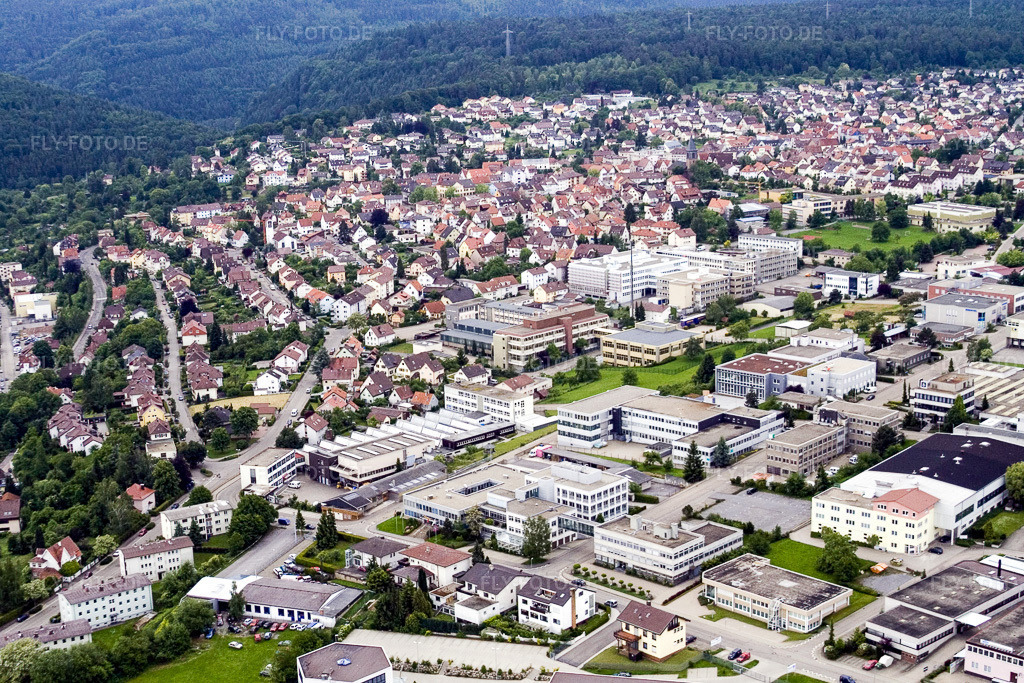 Luftbild: Gewerbegebiet und Firmenansiedlung Dennigstraße mit Versandhaus Wenz im Ortsteil Brötzingen in Pforzheim im Bundesland Baden-Württemberg in Deutschland. Foto: IMG_2507.jpg vom 05.06.2006 durch Werner Riehm/FLY-FOTO.de
