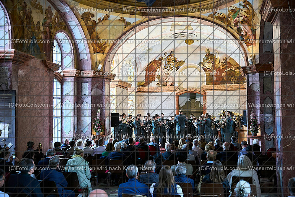 ALP1877_XXXIX_Chopin-Festval_Ausklang_Militaermusik NOe | (C)FotoLois.com, Alois Spandl, XXXIX. internationales CHOPIN-Festival in der Kartause Gaming, AUSKLANG in der Barockbibliothek mit der Militärmusik Niederösterreich unter der Leitung von Militärkapellmeister Oberst Adolf Obendrauf, So 6. August 2023.