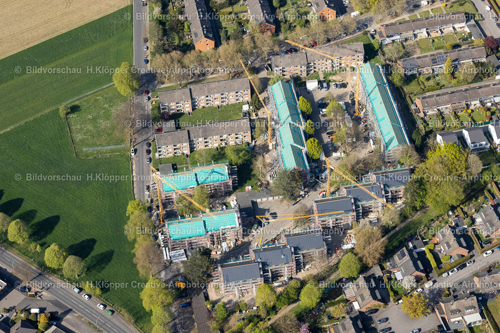 Luftbilder Mönchengladbach-9832 | Luftbild Sanierung und Modernisierung einer Reihenhau- Wohnsiedlung in Mönchengladbach im Bundesland Nordrhein-Westfalen, Deutschland - Realisiert mit Pictrs.com