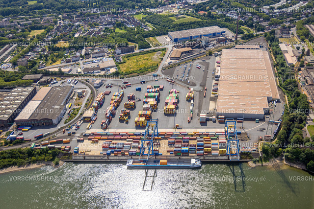 Duisburg230707477 | Luftbild, logport II Wanheim, Container Schiff, Friemersheim, Duisburg, Ruhrgebiet, Nordrhein-Westfalen, Deutschland