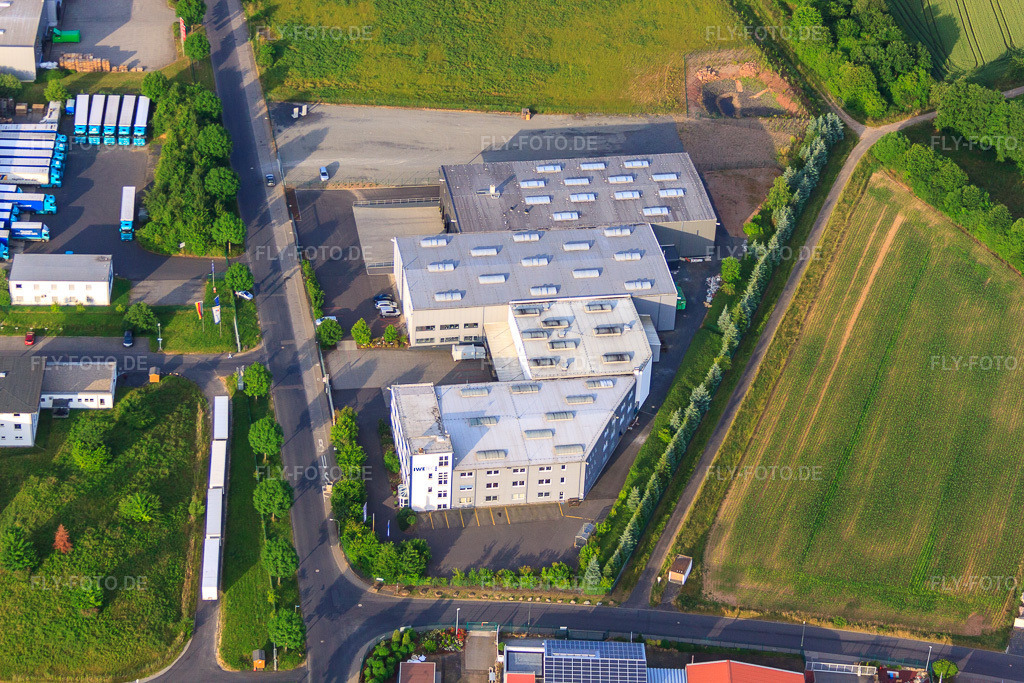 Luftbild: TECLAC Werner GmbH im Ortsteil Maberzell in Fulda im Bundesland Hessen in Deutschland. Foto: IMG_68497.jpg vom 21.06.2014 durch Werner Riehm/FLY-FOTO.deLackierte Kunststoffoberflächen erster Güteklasse