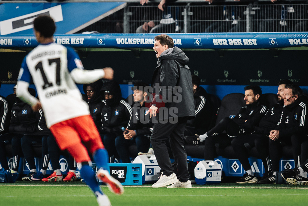 Fußball | Männer | Saison 2025/2026 | 1. Fußball-Bundesliga | 17. Spieltag | Hamburger SV vs. Bayer 04 Leverkusen | 04.03.2026 | Trainer Merlin Polzin (HSV)