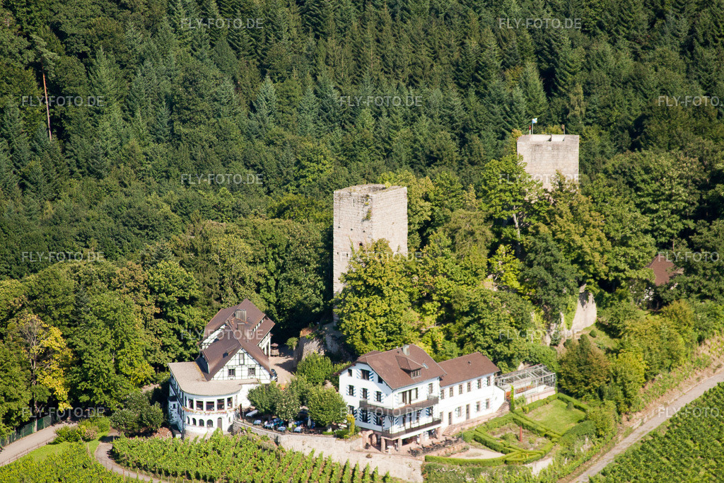 Bühl, Burg Windeck | Luftbild: Bühl, Burg Windeck im Ortsteil Riegel in Bühl im Bundesland Baden-Württemberg in Deutschland. Foto: IMG_31429.jpg vom 09.08.2010 durch Werner Riehm/FLY-FOTO.de - Realisiert mit Pictrs.com