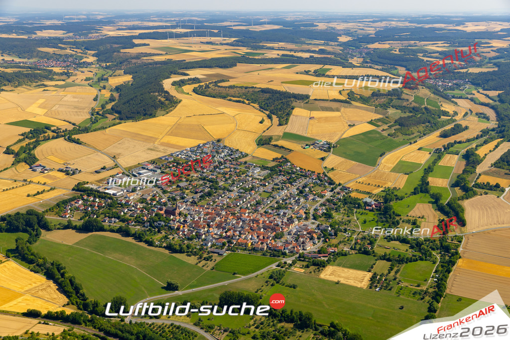 Das Luftbild zeigt :  Werbach - Die Luftaufnahme wurde 2023 vom UL-Flugzeug aus erstellt ( keine Drohne ) - Hochauflösende Luftaufnahme - Für grossformatige Ausdrucke geeignet. Die Geschenkidee !Mit Lizenz und Bildrechte bestellbar