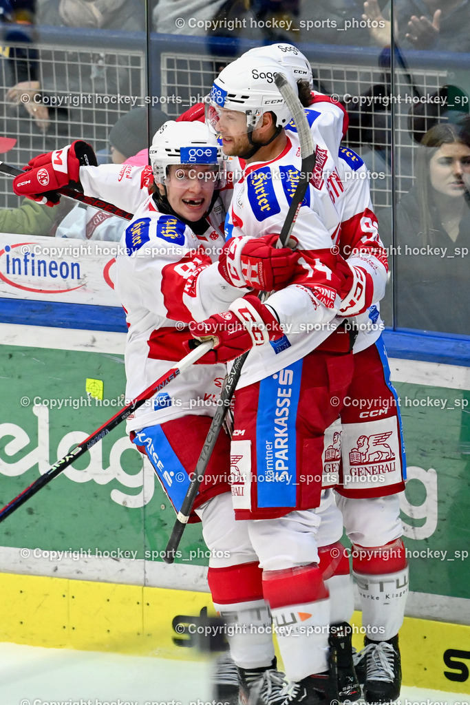 EC IDM Wärmepumpen VSV vs. EC KAC 10.12.202 | Jubel EC KAC Mannschaft, #81 van Ee Finn, #14 Postma Paul