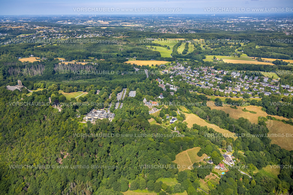 Dortmund220705652 | Luftbild, Blick zum Hengsteysee, evang. Kirche St. Peter zu Syburg, im Hintergrund der Golfplatz Syburg, Syburg, Dortmund, Ruhrgebiet, Nordrhein-Westfalen, Deutschland