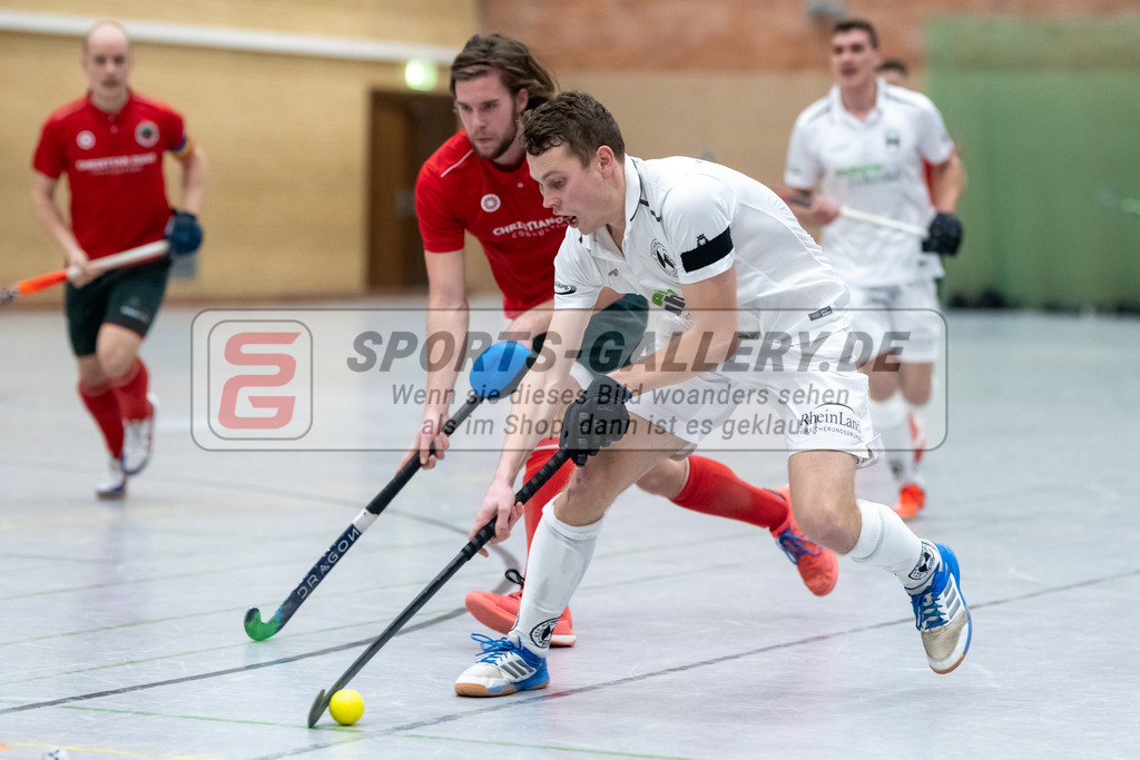 SFE_20230115_0153 | 1. Bundesliga Hockey Herren Schwarz-Weiss Neuss - Crefelder HTC am 15.01.2023 in  (Sporthalle Jahnerstrasse), Photo: Stephan Fehrmann 2022 (Sports-Gallery),Kossol Timo ( Crefelder HTC #3 )