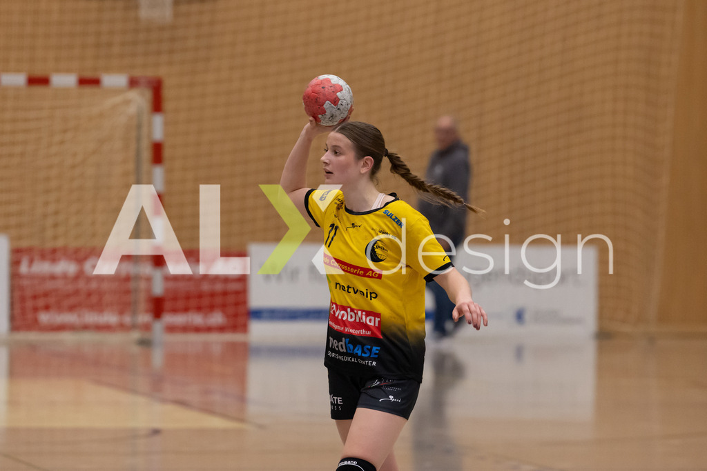 Handball I Frauen I Saison 2025-2026 I Handball Swiss Premium League 1 | Women I Round 5 I  Yellow Winterthur - GC Amicitia Zürich I 15.03.2026 | 11 Noëlle Osterwalder (CH) (Yellow Winterthur) – Rückraum mitte - Realisiert mit Pictrs.com
