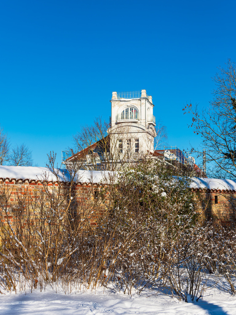 Blick auf historische Gebäude im Winter in der Hansestadt Rostock | Blick auf historische Gebäude im Winter in der Hansestadt Rostock.
