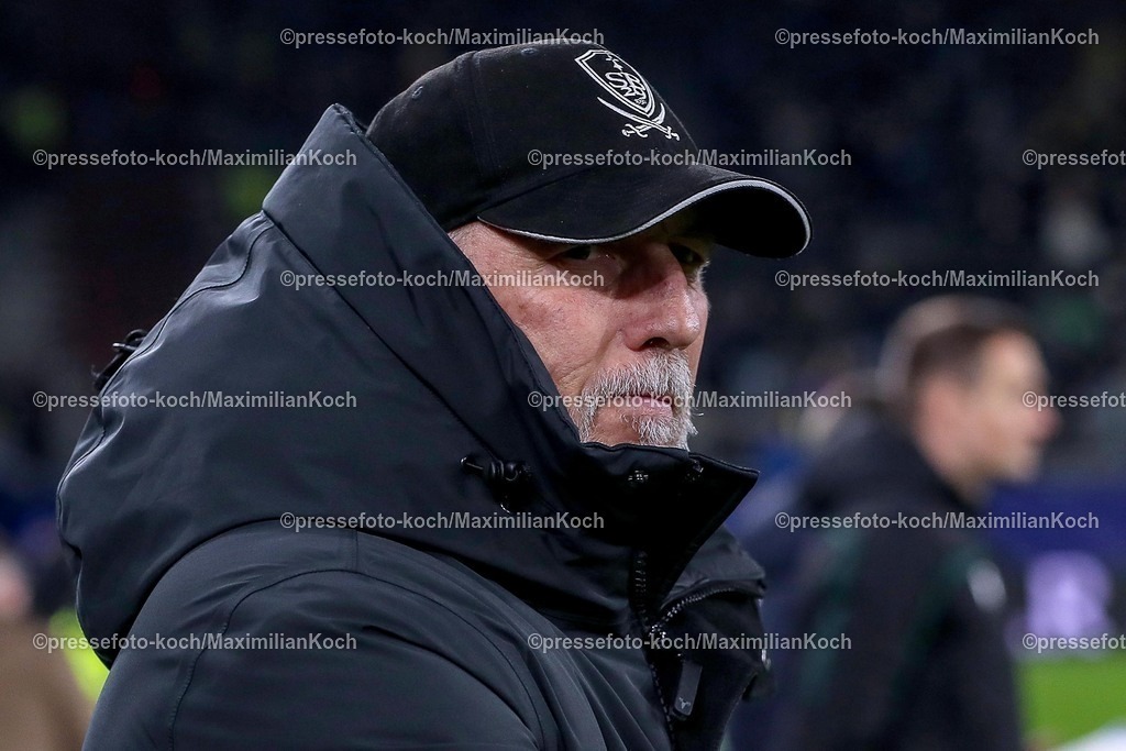 UCL22012502074 | 22.01.2025, Fußball, UEFA Champions League, Schachtar Donezk - Stade Brestois 29, Arena AufSchalke Gelsenkirchen, 7. Spieltag Saison 2024 2025: Cheftrainer Eric Roy (Trainer Stade Brest)